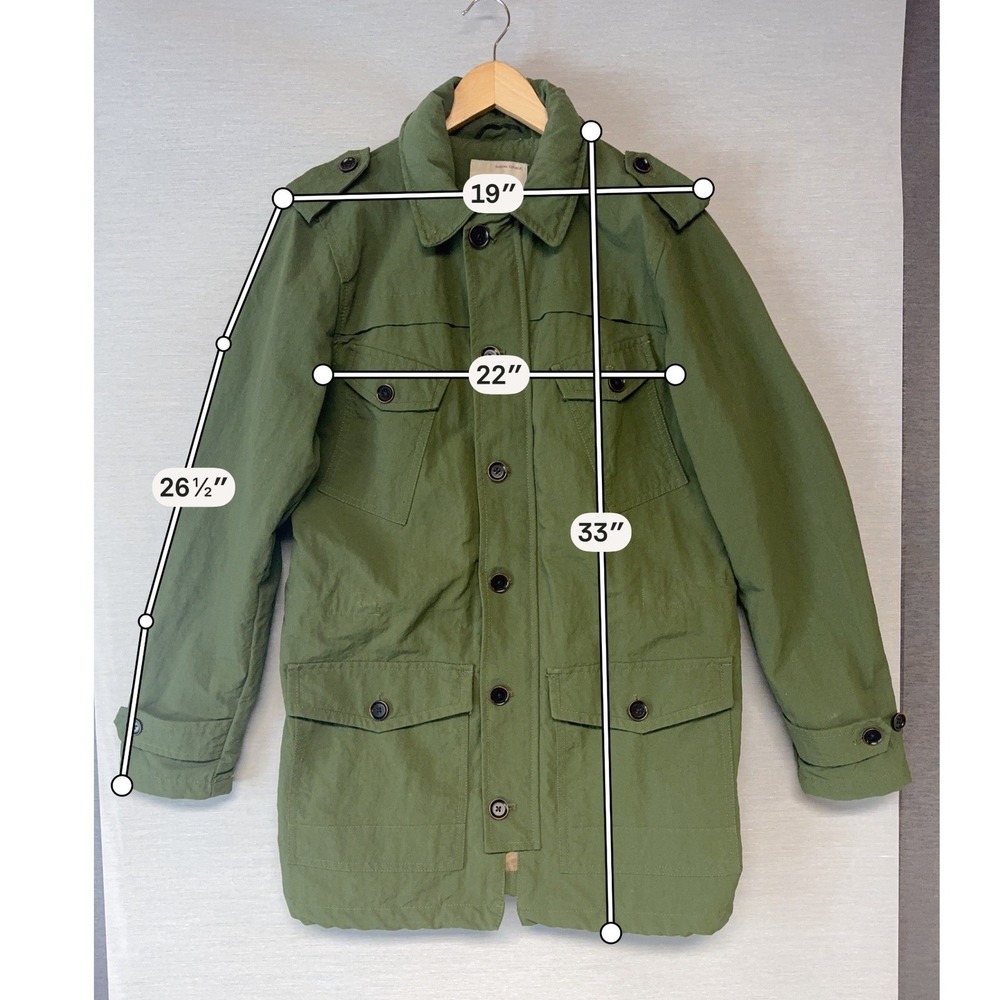Banana Republic Heritage Stadium Jacket Mens Medium Green Military Field 932524 - Picture 8 of 8